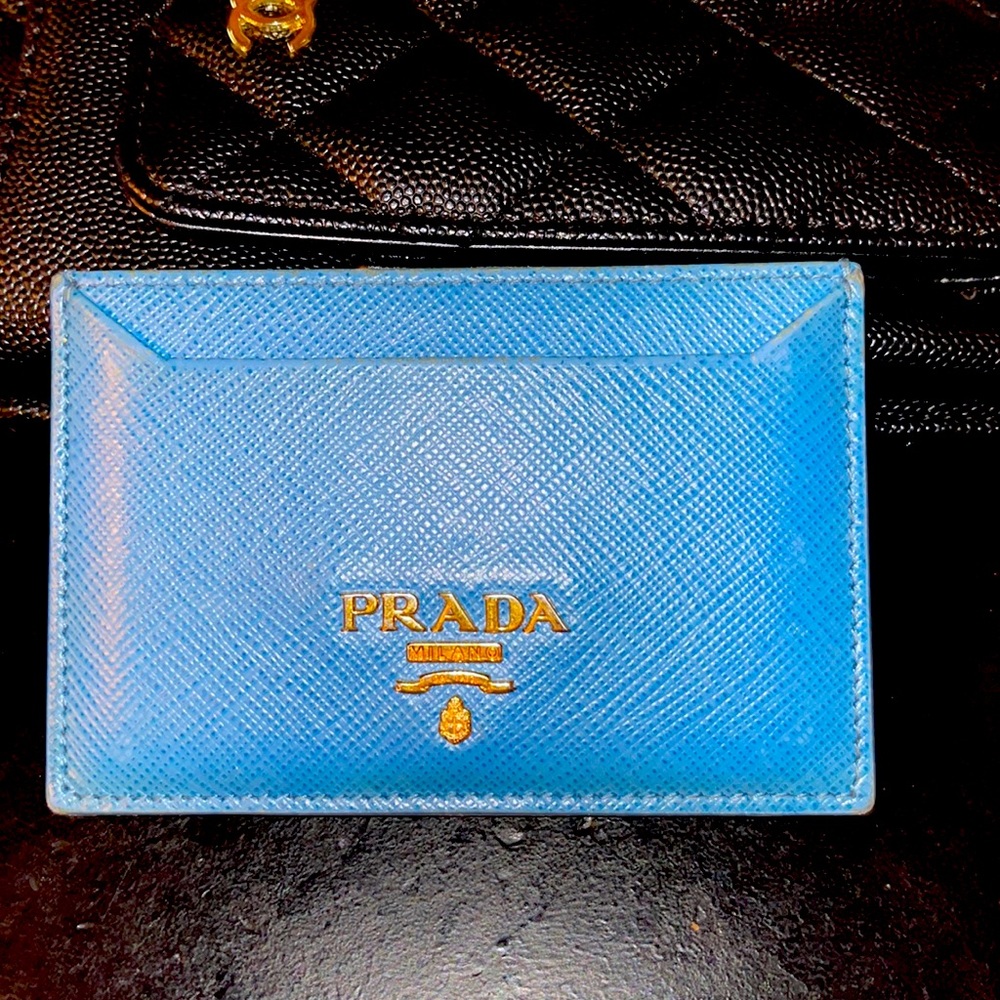 Prada Blue Card Holder